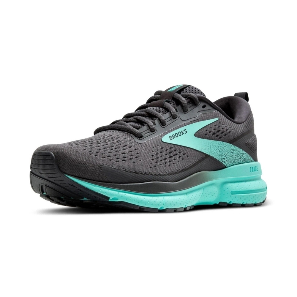 Brooks Women's Trace 3 Black and Teal Running Shoes, 6.5
